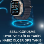 Akıllı Saat Bluetooth Bağlantılı NFC ve GPS Uyumlu Nabız Ölçer Sesli Görüşme