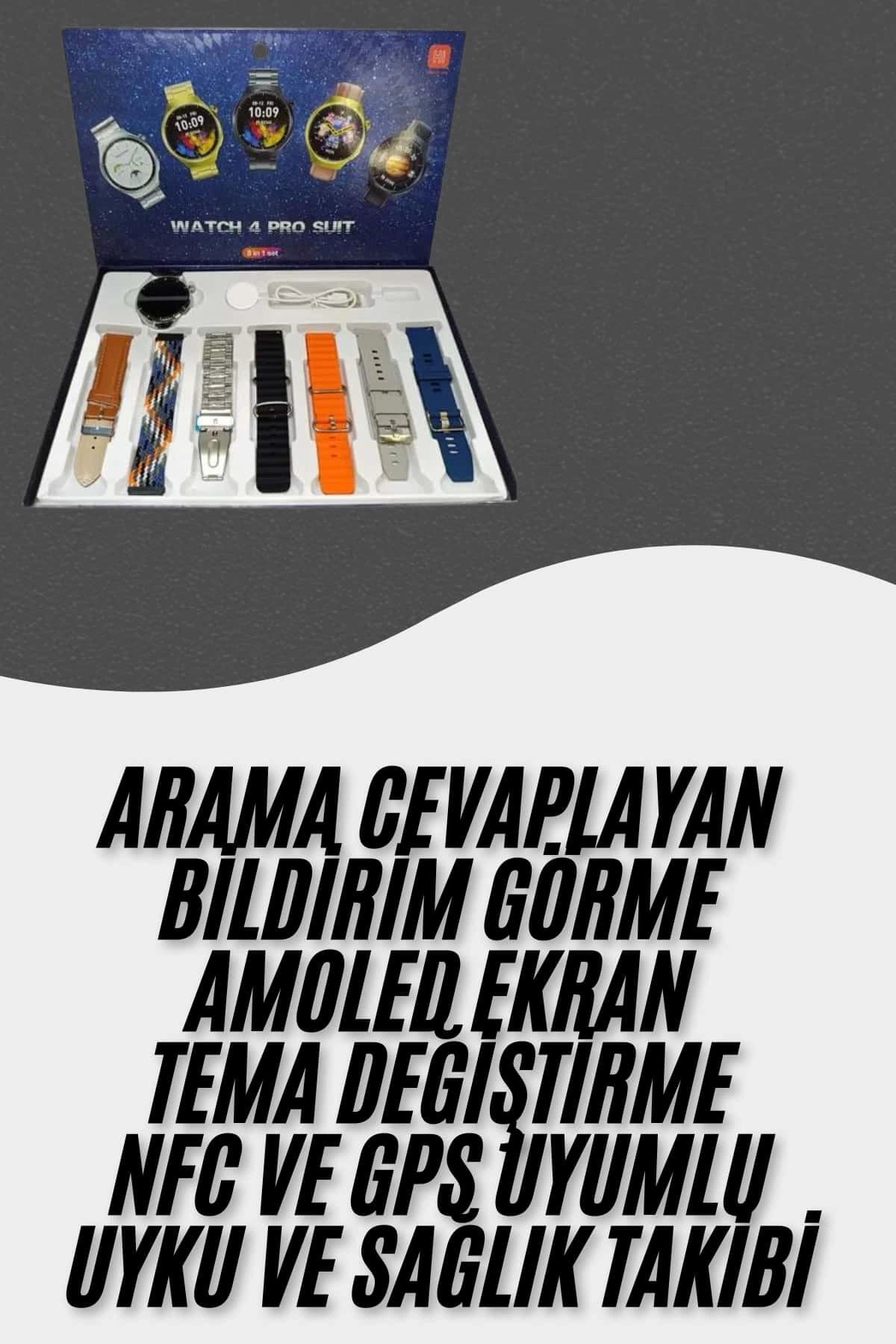 Akilli Saat Coklu Kordon Secenekli Dokunmatik Ekran Nabiz Sensorlu 269481551 Sw1200sh1800 700x1050 Akıllı Saat Çoklu Kordon Seçenekli Dokunmatik Ekran Nabız Sensörlü najmaddin.com Zarif siyah kasa rengiyle tasarlanmış olan bu akıllı saat