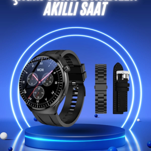 Akıllı Saat Yeni Nesil Üç Kordonlu Nabız Ölçer Çağrı Cevaplama