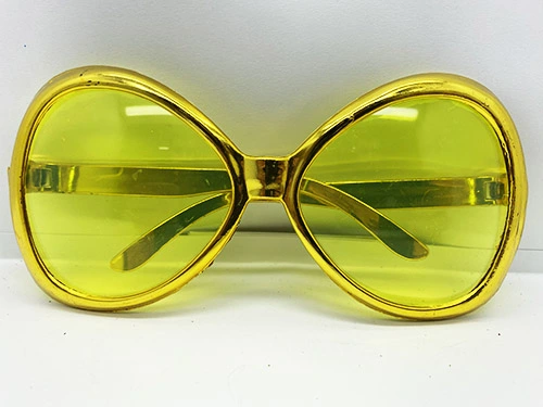 Altın Renk Yeşilçam Nostalji 80li Yıllar 90lı Yıllar Parti Gözlüğü 7x16 Cm