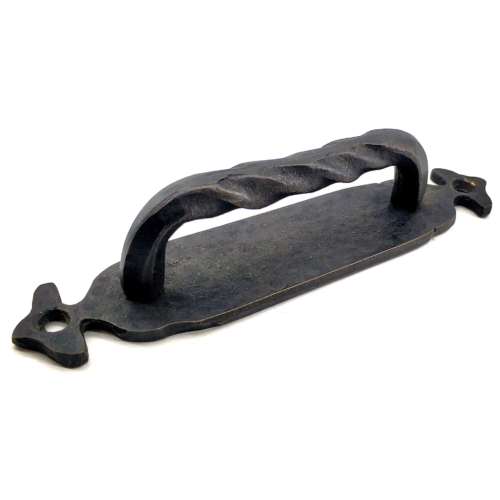 Antika Tarz Dekoratif Pirinç Burgulu Çekme Kol - 148x33 Mm