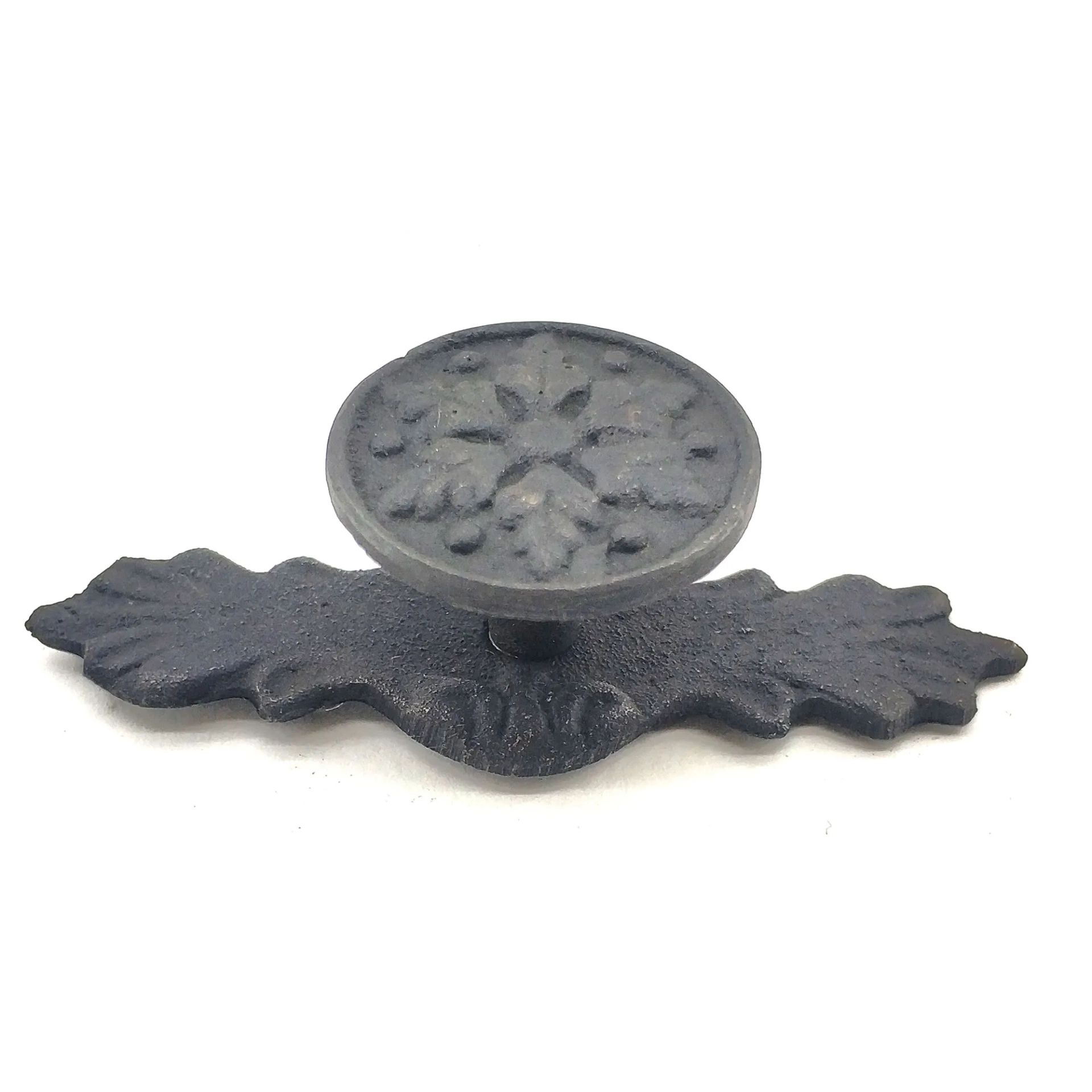 Antika Tarz Dekoratif Pirinç Çiçek Düğme - 27x70 Mm