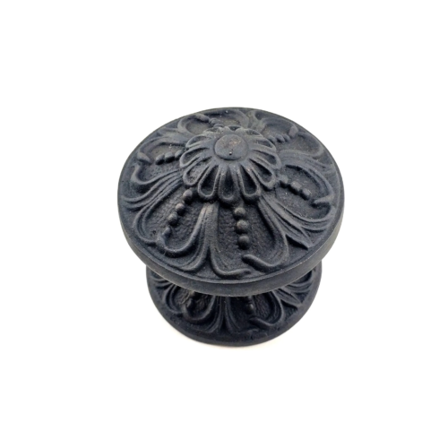 Antika Tarz Dekoratif Pirinç Çiçekli Kapı Tokmağı - 80 Mm Çap