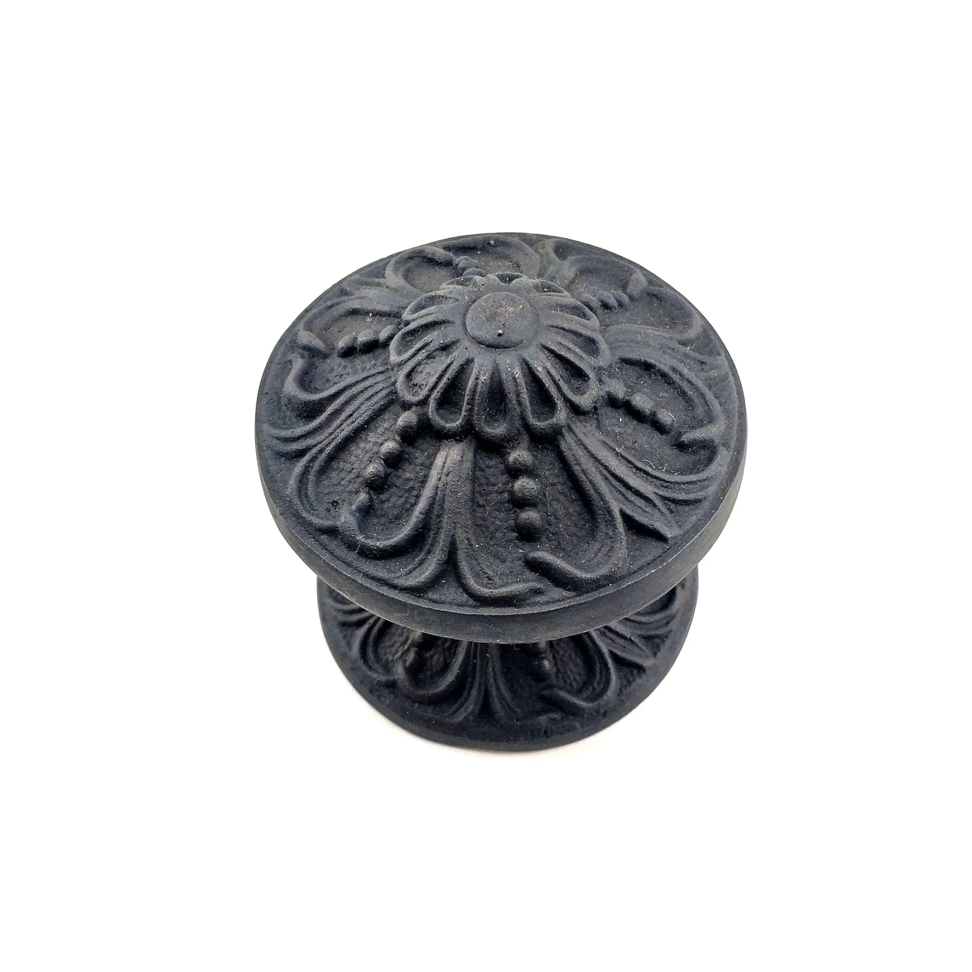 Antika Tarz Dekoratif Pirinç Çiçekli Kapı Tokmağı - 80 Mm Çap