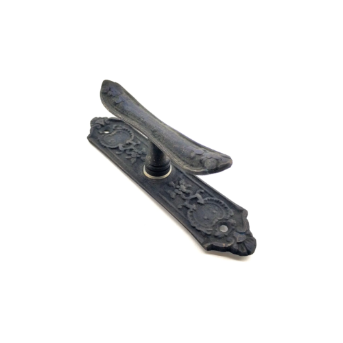 Antika Tarz Dekoratif Pirinç Çiçekli Pencere Kolu - 165x38 Mm