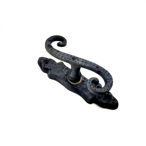 Antika Tarz Dekoratif Pirinç Kıvrık Pencere Kolu - 130x33 Mm