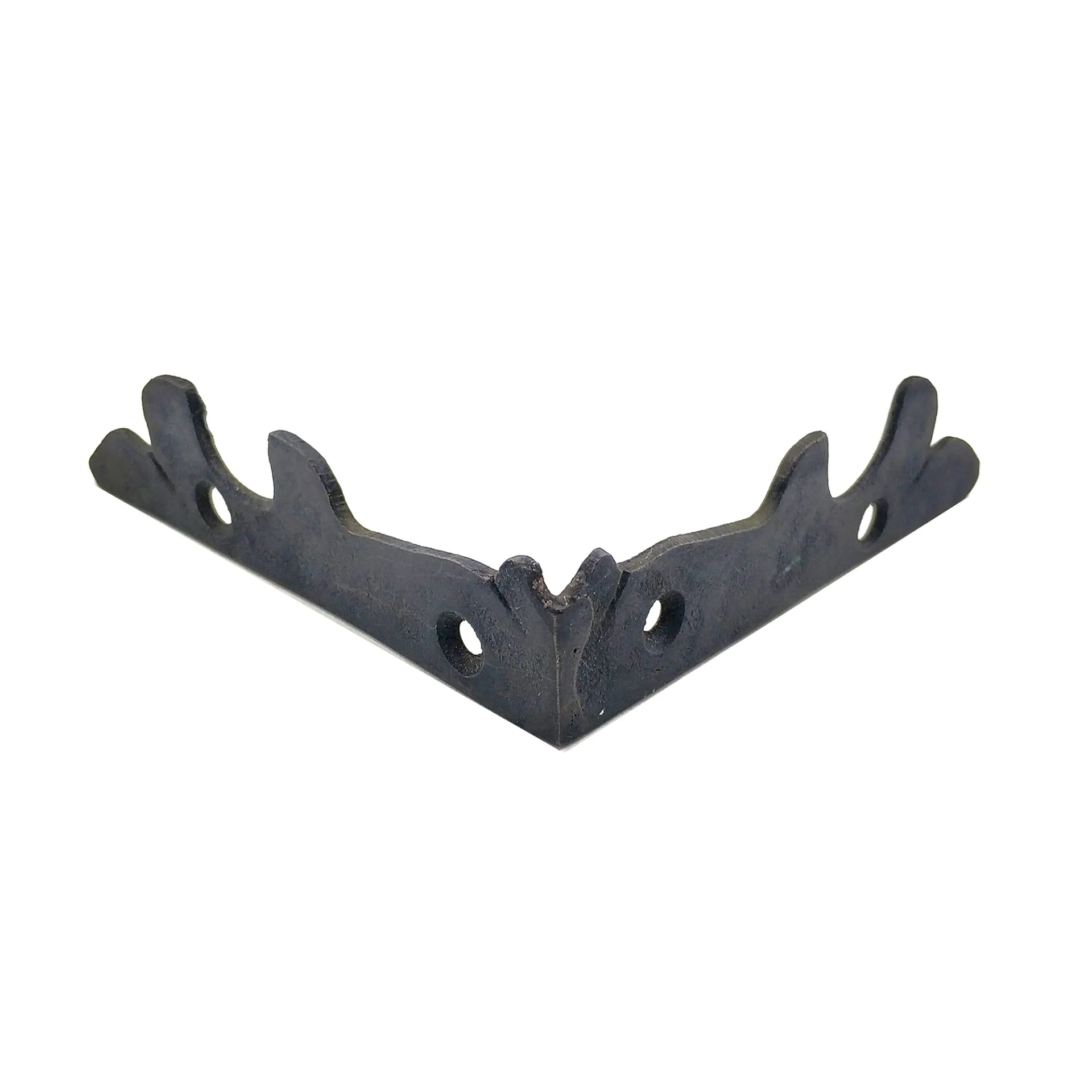 Antika Tarz Dekoratif Pirinç Lale Köşe Gönye - Yan