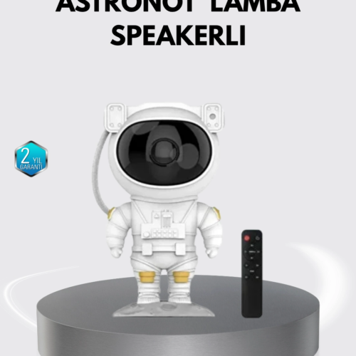 Astronot Şekilli Galaxy Projeksiyon Lambası Nebula Efektli Dekoratif Lamba