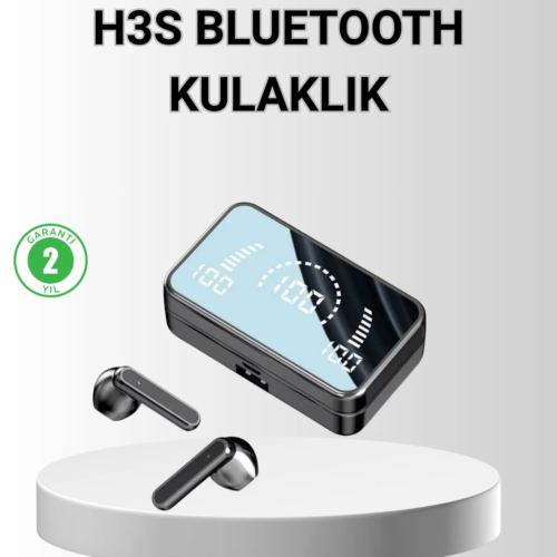 Ayna Ekranlı Bluetooth 5.1 Kablosuz Kulaklık – 3500 mAh Şarj Kutusu
