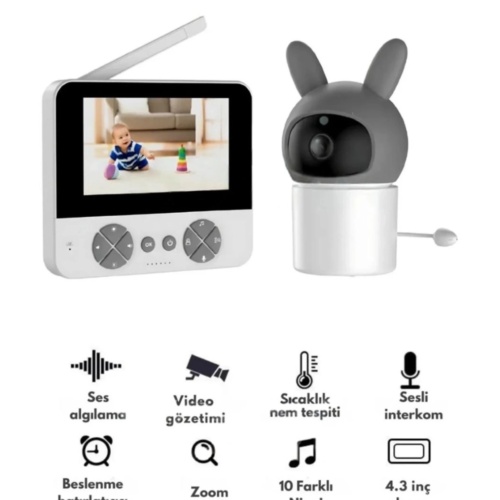 Bebek Kamerası Kumandalı Monitörlü Karşılıklı Konuşma Özellikli