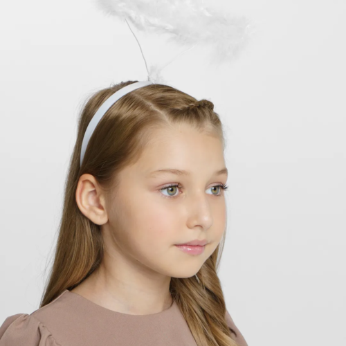 Beyaz Otrişli Tüylü Esnek Yapı Melek Haresi Melek Tacı