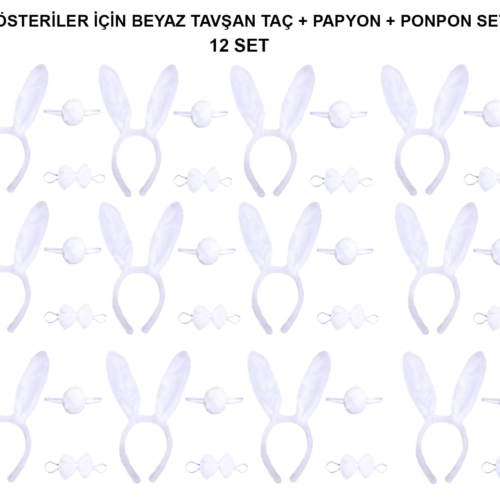 Beyaz Tavşan Kostüm Seti – Taç