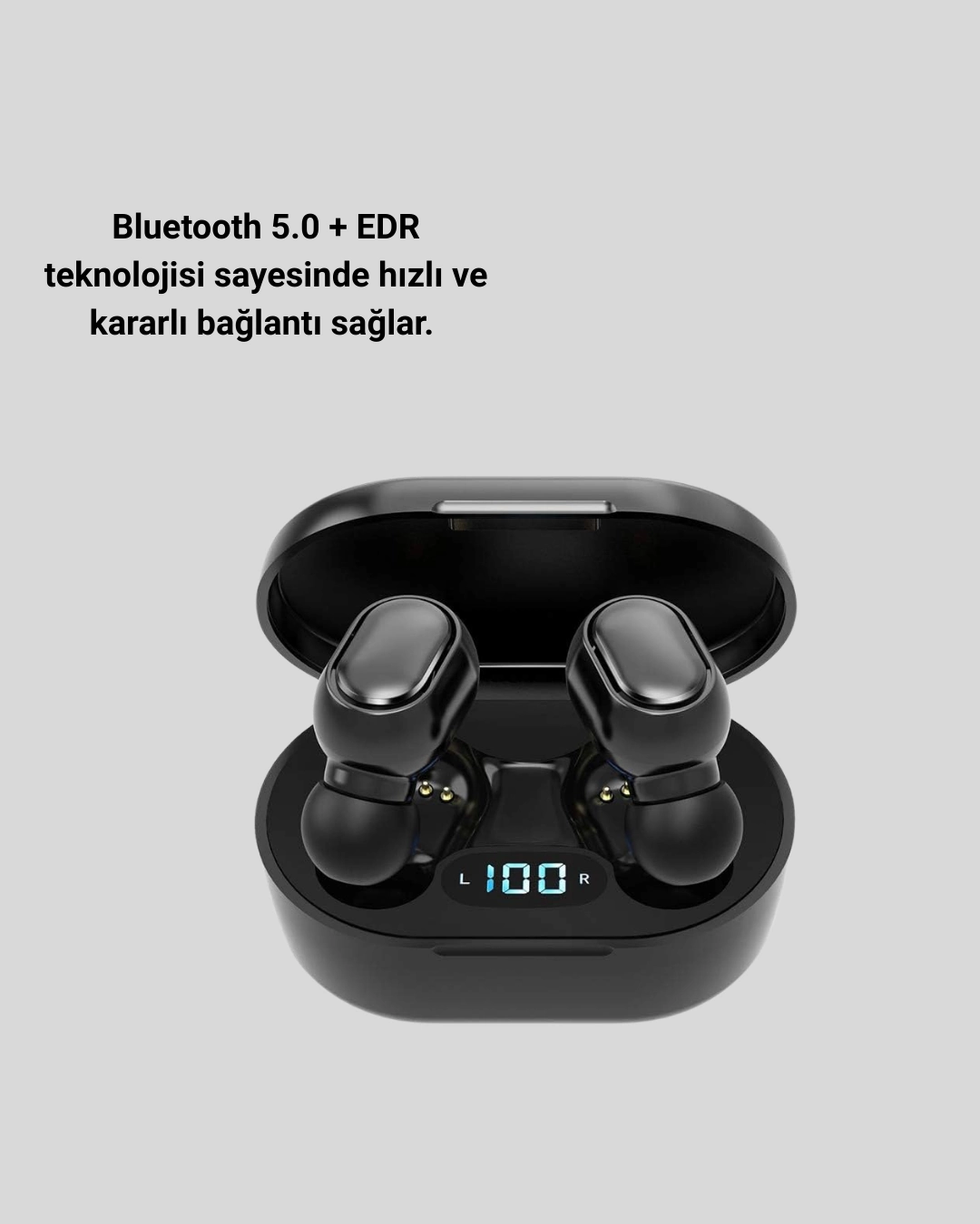 Bluetooth 50 Kulaklik Led Ekranli Sarj Kutusu 248329080 Sw1080sh1350 700x875 Bluetooth 5.0 Kulaklık – LED Ekranlı Şarj Kutusu najmaddin.com Titanyum kompozit membran hoparlör yapısı sayesinde bu kulaklık