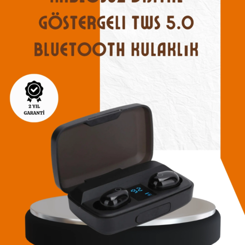 Bluetooth V5.0 Parmak Dokunmatik Kontrol Kablosuz Kulaklık Şarj Kutulu Model