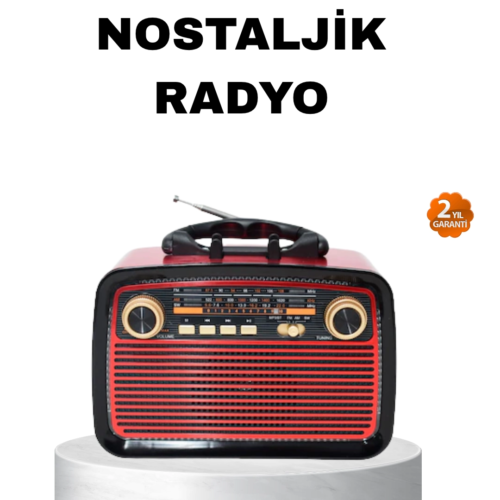 Bluetooth’lu LED Işıklı Nostaljik Müzik Kutusu – Ahşap Dokulu