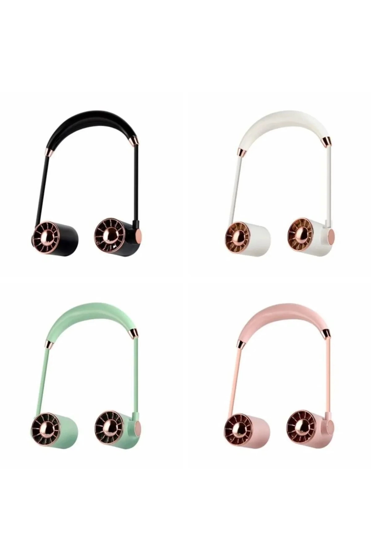 Boyunluk Fan Hava Soğutucu Vantilatör Boyuna Asmalı Şarjlı 3 Kademeli Mini Klima Beyaz - Görsel 3