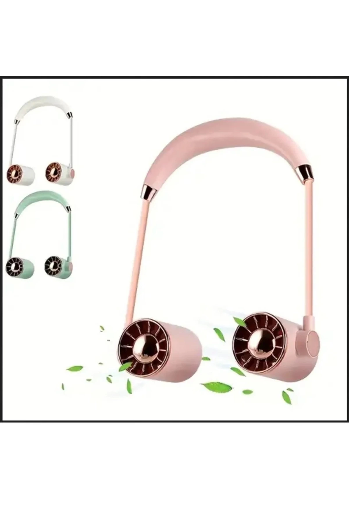 Boyunluk Fan Hava Soğutucu Vantilatör Boyuna Asmalı Şarjlı 3 Kademeli Mini Klima Siyah - Görsel 3