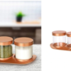 Bronz Baharat Seti Lüx 3lü Set