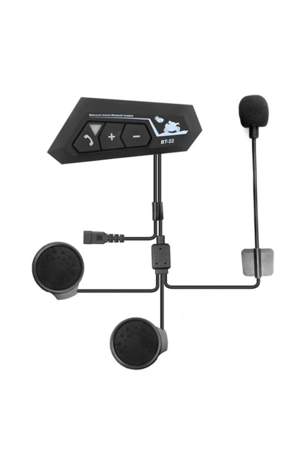 Bt22 Kask Kulaklık Bluetooth Motosiklet Kulaklık 5.0 Bluetooth Interkom Motorsiklet Kulaklık