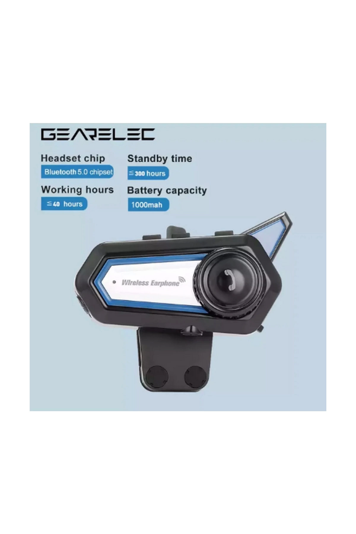 Bt31 Kask Kulaklık Bluetooth 5.0 Motosiklet Interkom Su Geçirmez Kablosuz Kulaklık - Görsel 3