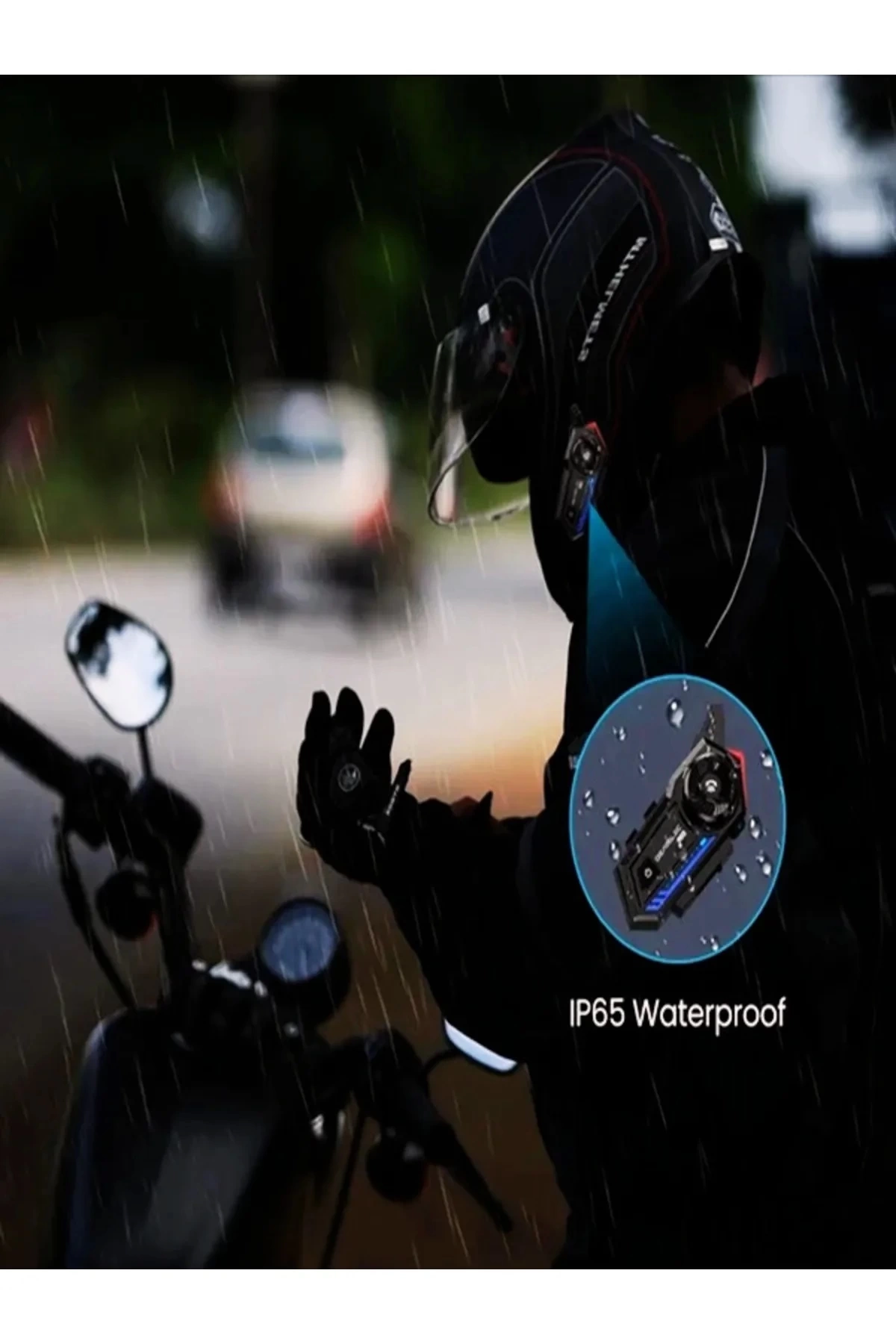 Bt57 Motosiklet Kask Kulaklık Intercom Işıklı Motorsiklet Interkom - Görsel 3