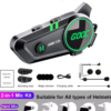 C50 2x Motosiklet Intercom Kask Kulaklık 1000 Mah Rgb Işıklı Çift Eşleşme