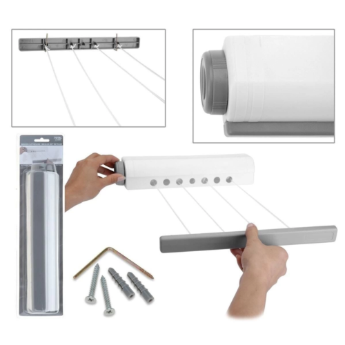 Çek-as Askı Beş Ipli Çamaşır Kurutma Askısı Duvara Monte Kurutmalık