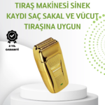 Çift Başlık ve Favori Şekillendirme Özellikli Altın Renk Tıraş Makinesi