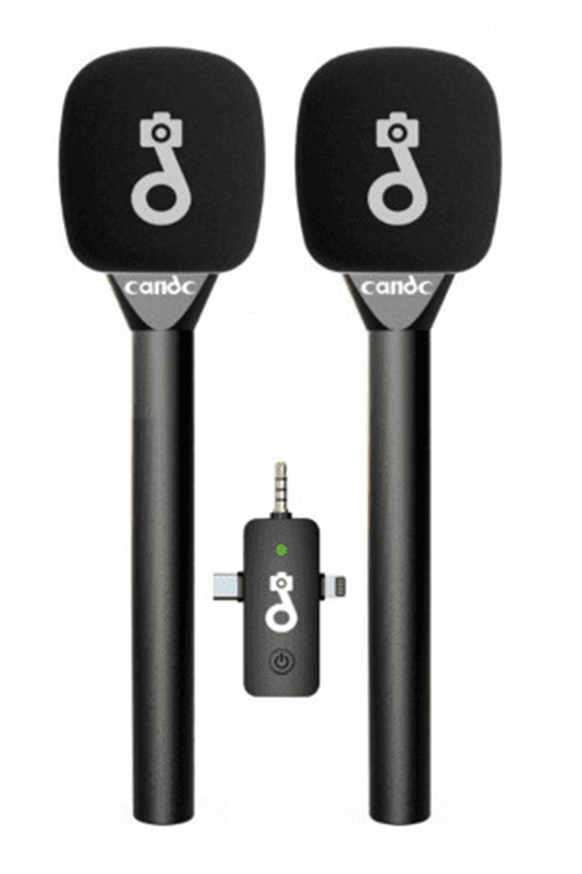 Çift Mikrofonlu Profosyonel Kablosuz Yüksek Kaliteli Ses Kaydı Röportaj Mikrofonu - Görsel 3