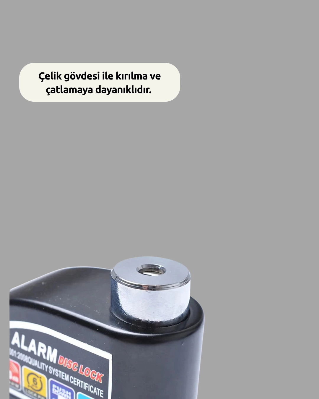 Cift Modlu 110db Alarmli Disk Kilidi Suya Dayanikli 312943213 Sw1080sh1350 700x875 Çift Modlu 110dB Alarmlı Disk Kilidi Suya Dayanıklı najmaddin.com bisiklet ve elektrikli scooter’lar için üstün güvenlik sunar. Çift mod seçeneği sayesinde alarmlı veya alarmsız olarak kullanılabilir. Kilit kısmını hafifçe aşağı bastırıp ON-OFF yönüne çevirerek kolayca mod değiştirebilirsiniz.Yüksek sesli 110 desibel alarm ile hırsızlık girişimlerinde caydırıcı etki sağlar. 6 mm pin kalınlığı sayesinde disk frenlere tam uyumlu olup sağlam bir koruma sunar. Suya dayanıklı gövde ile her türlü hava koşulunda güvenle kullanılabilir.Pratik kullanım sağlayan ergonomik tasarımı sayesinde kilitleme ve açma işlemleri hızlıdır. Şok sensörü
