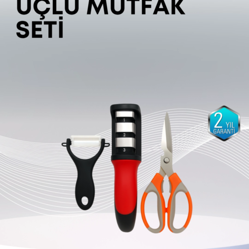 Çok Fonksiyonlu Mutfak Makas Seti – 3 Makas