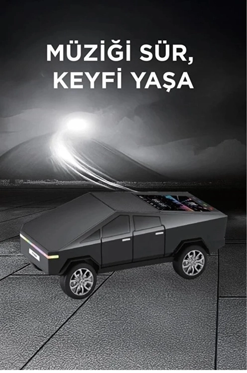 D68 Cyber Model Araba Tasarımlı Bluetooth Hoparlör 15w Güçlü Ses Rgb Led /tws/usb Siyah - Görsel 3