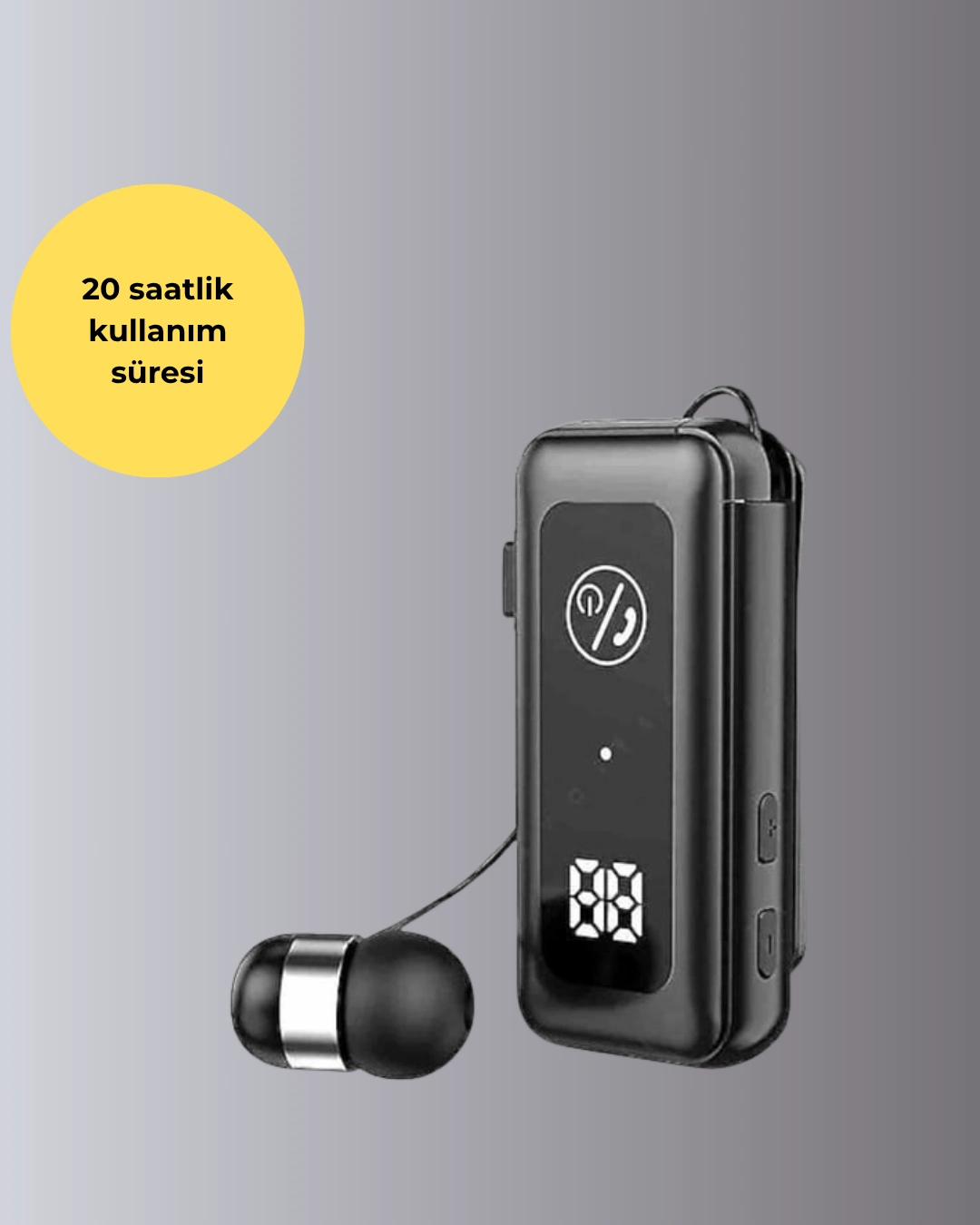 Dijital Ekranli Ve Hizli Sarjli Bluetooth52 Makarali Kulaklik 3 60479617 Sw1080sh1350 700x875 Dijital Ekranlı ve Hızlı Şarjlı Bluetooth 5.2 Makaralı Kulaklık najmaddin.com 140 mAh kapasiteli güçlü bataryası ile 20 saate kadar müzik veya görüşme imkanı sunar. Sadece 20 dakikalık hızlı şarj ile yeniden kullanıma hazır hale gelir. USB Type‑C şarj girişi