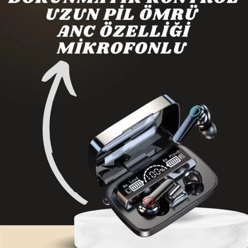 Dijital Göstergeli Powerbank Kulaklık ve 7 Kordonlu Yeni Nesil Akıllı Saat Amoled Ekran