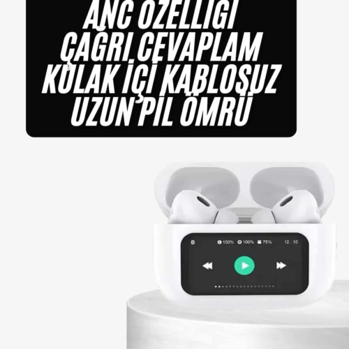Dokunmatik Ekranlı ANC/ENC Yeni Nesil Pro Bluetooth Kulaklık Dokunmatik Ekran