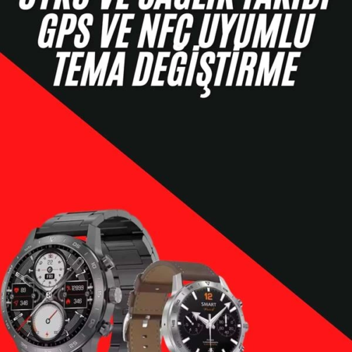 Erkeklere Özel Akıllı Saat Çelik Kordon Bluetooth Bağlantılı İOS ve Android Uyumlu