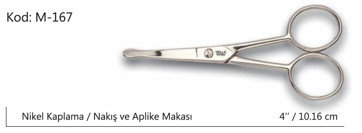 Europe Aplike Ve Nakış Makası Kıvrık Küt Uçlu No:4 10