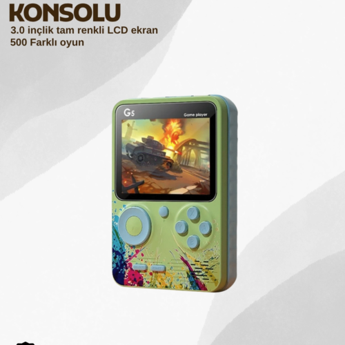 G5 Taşınabilir Retro Oyun Konsolu – Çocuk ve Yetişkinler İçin