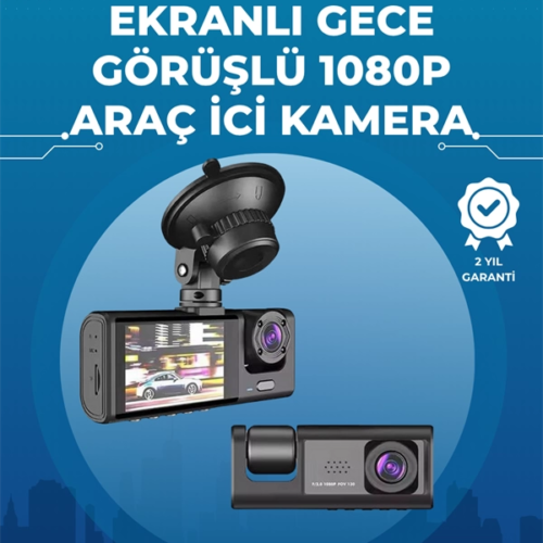 Gece Görüşlü 3'lü Araç Kamerası – Geri Görüş Destekli