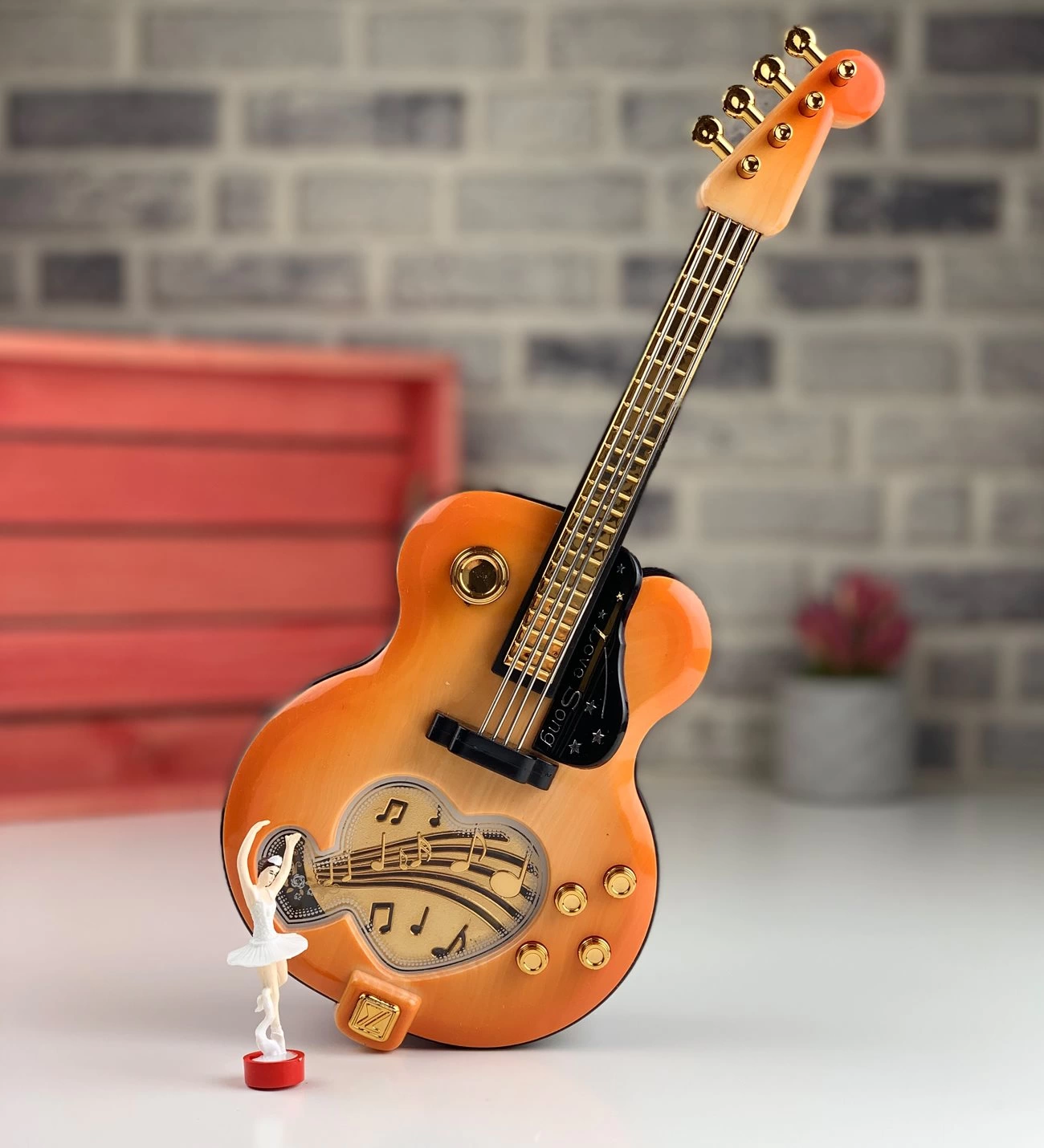 Gitar Görünümlü Nostaljik Müzik Kutusu