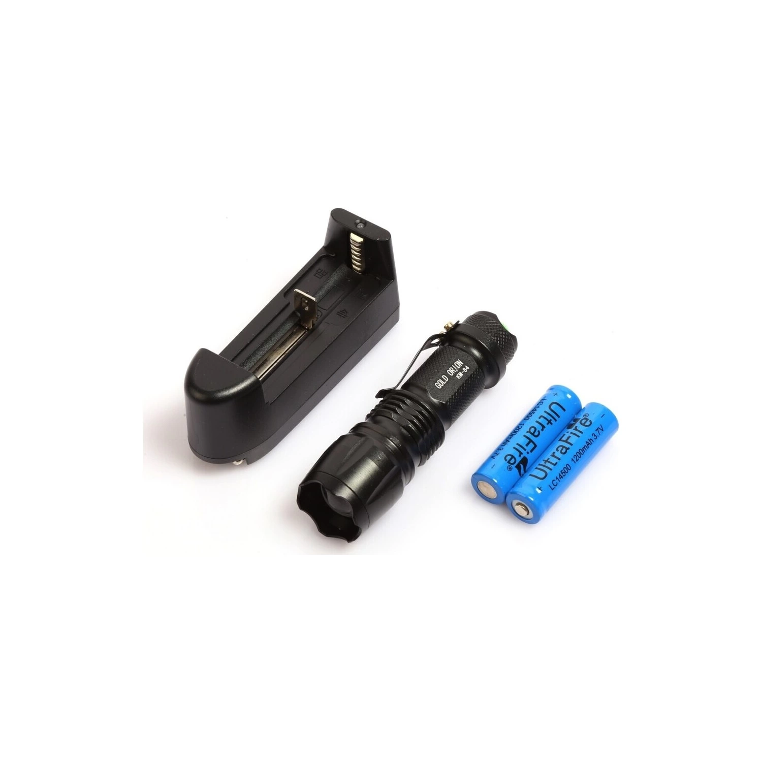 Gold Orion Km-84 Tasarruflu Şarjlı Zoomlu Metal El Feneri Kemer Klipsli - Görsel 4