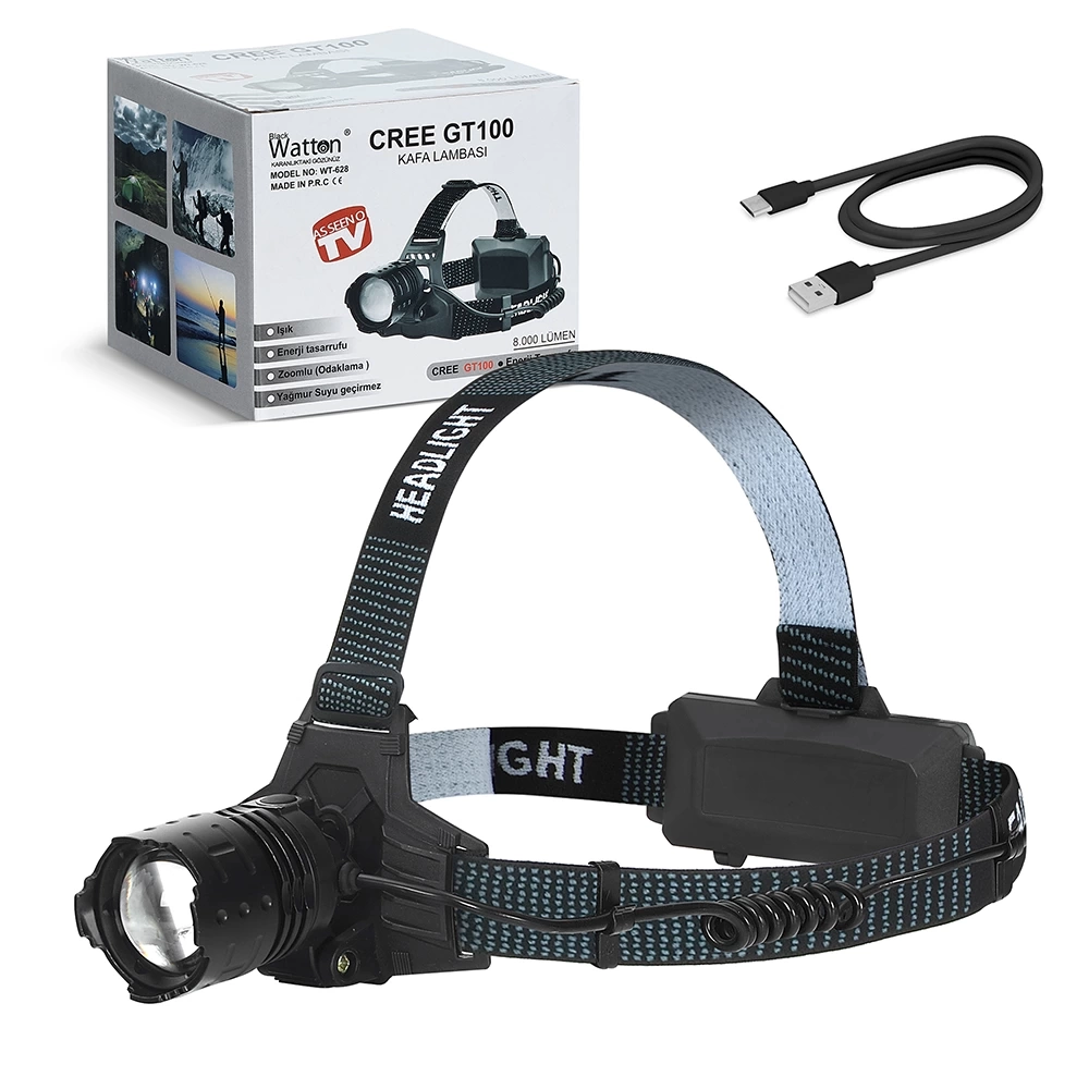 Gt100 Led Şarjlı Kafa Lambası Wt-628