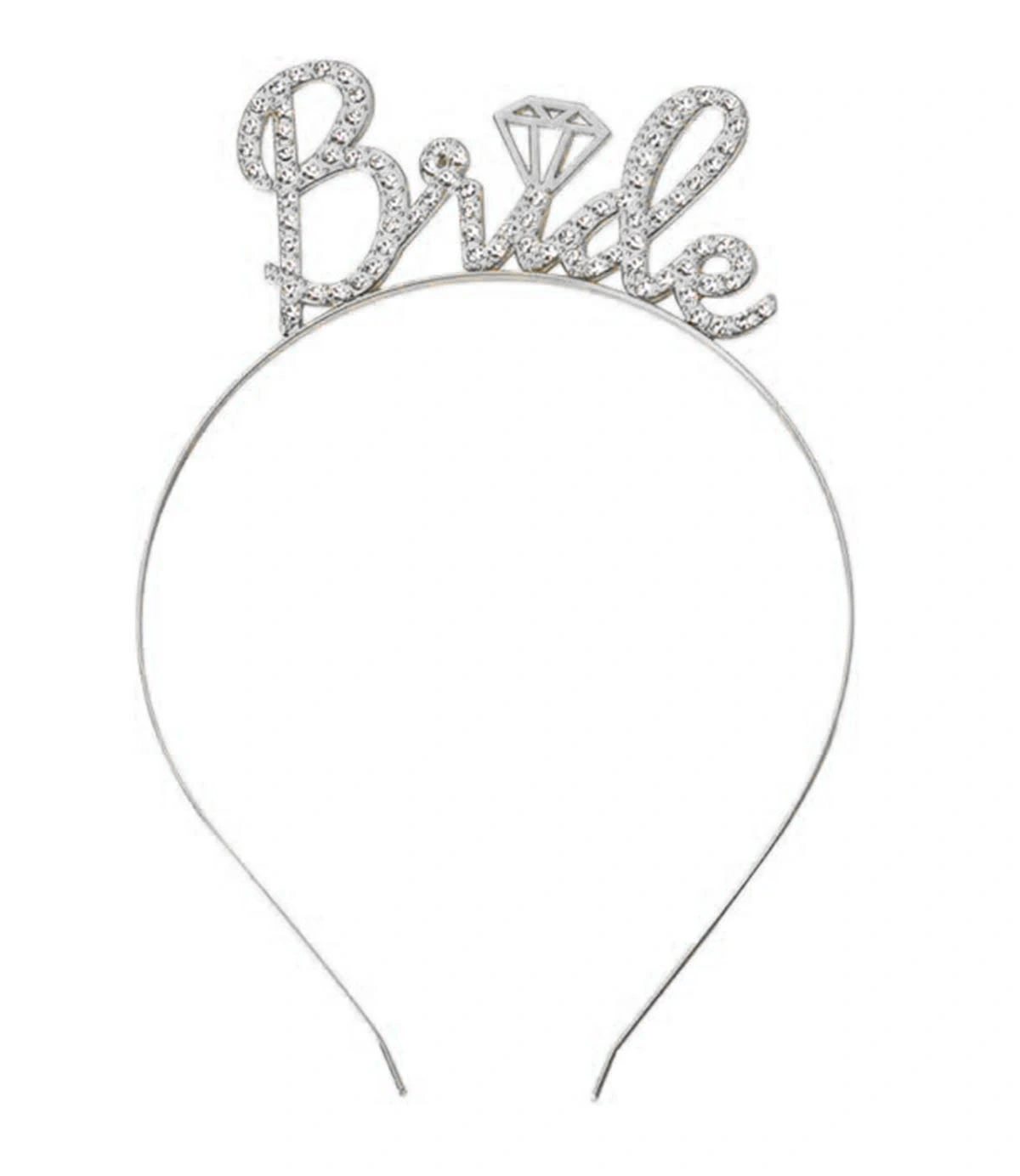 Gümüş Renkli Taşlı “bride” Gelin Tacı – El Yazısı Yazı Tipiyle - Görsel 3