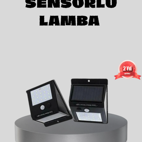 Güneş Enerjili Sensörlü Dış Mekan Duvar Lambası – 3 Modlu