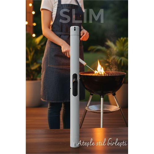 Slim Çakmak - Barbekü Pipo ve Mutfak Kullanımı İçin 21 cm Uzunlukta Gazlı Mangal Çakmağı