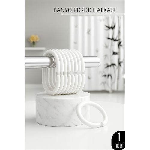 Banyo Perde Halkası Dayanıklı Kolay Takılan Şık Tasarım