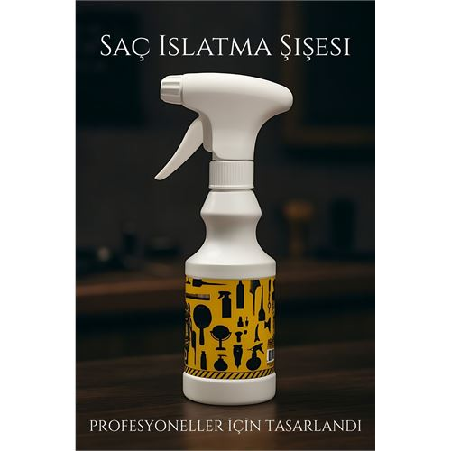 HSNET Berber Kuaför Saç Islatma Şişesi 500 ml Valf Sistemli Geniş Alanlı Sis Püskürtme | Tek Sıkışta Maksimum Etki