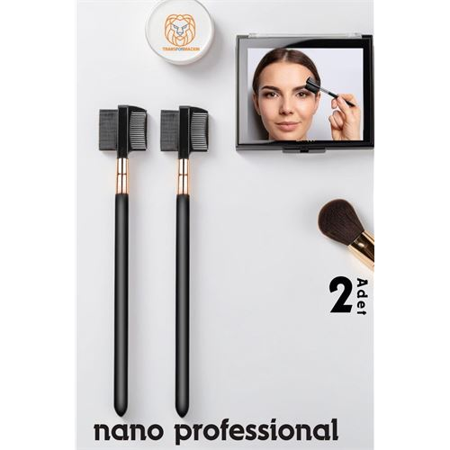 HSNET Nano Kaş Fırçası Kirpik Tarağı 2 ADET Absolute Professional