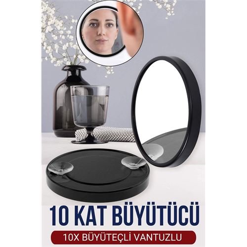 HSNET 9 Cm 10X Büyüteçli Makyaj Aynası