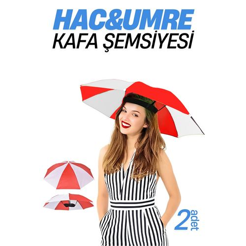 HSNET Hac Umre Kafa Şemsiyesi Güneş Koruma Şemsiyesi 2 adet 1